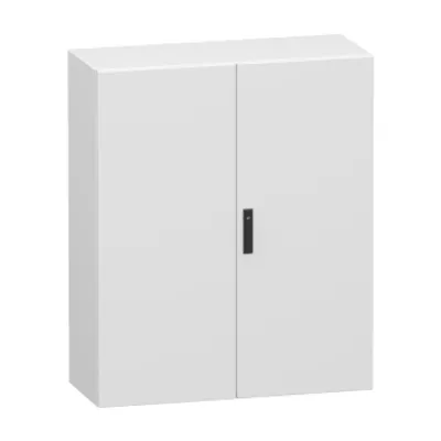 Schneider Electric NSYCRN1210400D – Double plain steel door, PanelSeT CRN, without mounting plate, 1200x1000x400mm, IP55, IK10, RAL7035