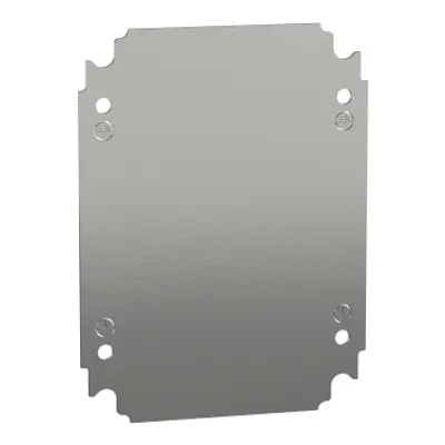 Schneider Electric NSYMM2520 – Plain mounting plate H250xW200mm made of galvanised sheet steel