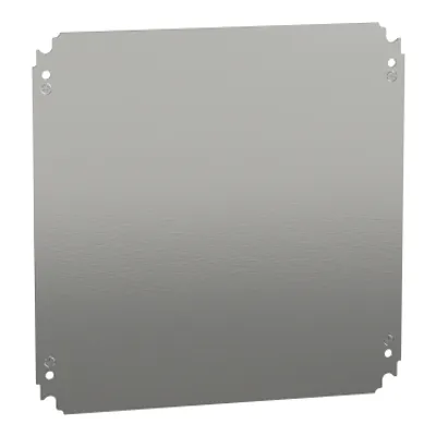 Schneider Electric NSYMM44 – Plain mounting plate H400xW400mm made of galvanised sheet steel