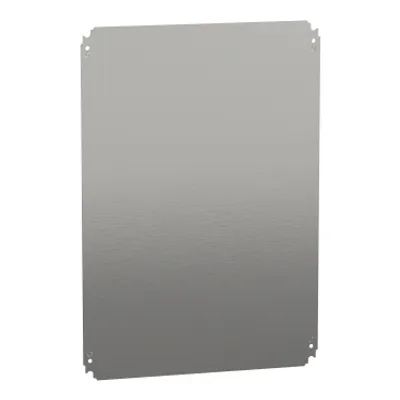 Schneider Electric NSYMM75 – Plain mounting plate H700xW500mm made of galvanised sheet steel