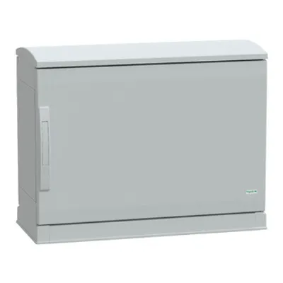 Schneider Electric NSYPLAZT573G – Floor standing polyester enclosure, PanelSeT PLA, open bottom, ventilated canopy, 500x750x320mm, IP44, IK10