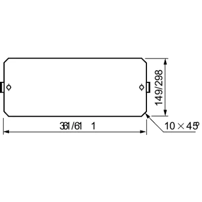 Schneider Electric NSYPMP500DLP – Mount plate galvanised steel for DLP height=1raw in PLAenclosure W750mm