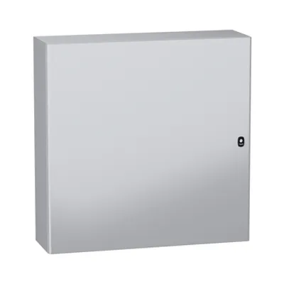 Schneider Electric NSYS3DC101030 – Wall mounted steel enclosure, PanelSeT S3DC, plain door, without plain chasis, 1000x1000x300mm, IP66, IK10