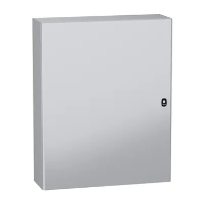 Schneider Electric NSYS3DC10825 – Wall mounted steel enclosure, PanelSeT S3DC, plain door, without plain chasis, 1000x800x250mm, IP66, IK10