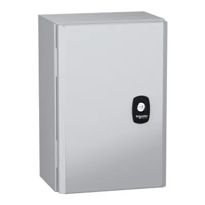 Schneider Electric NSYS3DC3215 – Wall mounted steel enclosure, PanelSeT S3DC, plain door, without plain chasis, 300x200x150mm, IP66, IK10