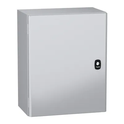 Schneider Electric NSYS3DC5425 – Wall mounted steel enclosure, PanelSeT S3DC, plain door, without plain chasis, 500x400x250mm, IP66, IK10