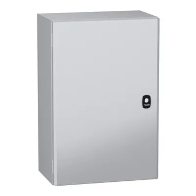 Schneider Electric NSYS3DC6425 – Wall mounted steel enclosure, PanelSeT S3DC, plain door, without plain chasis, 600x400x250mm, IP66, IK10