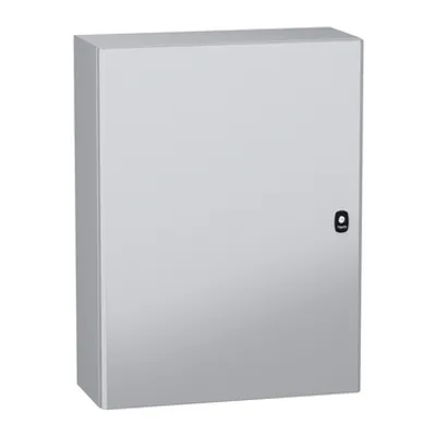 Schneider Electric NSYS3DC8625 – Wall mounted steel enclosure, PanelSeT S3DC, plain door, without plain chasis, 800x600x250mm, IP66, IK10