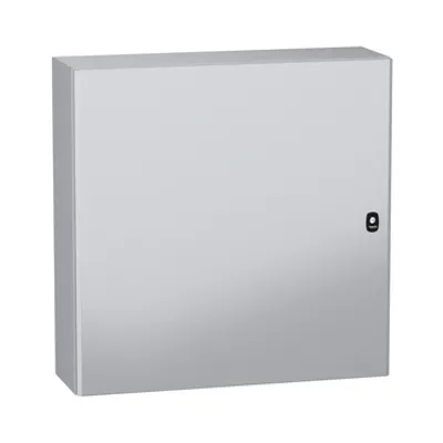 Schneider Electric NSYS3DC8825 – Wall mounted steel enclosure, PanelSeT S3DC, plain door, without plain chasis, 800x800x250mm, IP66, IK10