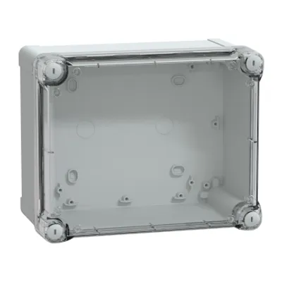 Schneider Electric NSYTBP241912HT – PC box IP66 IK08 RAL7035 Int.H225W175D120 Ext.H241W194D127 Transp.cover H40