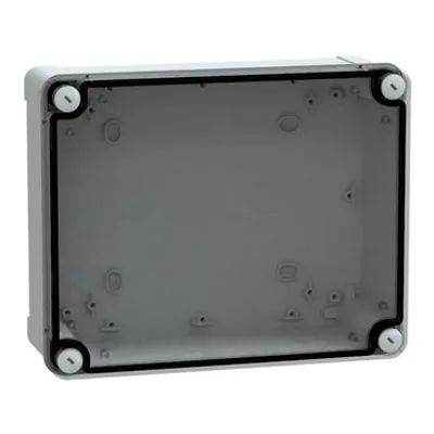 Schneider Electric NSYTBP24198T – PC box IP66 IK08 RAL7035 Int.H225W175D80 Ext.H241W194D87 Transp.cover H20
