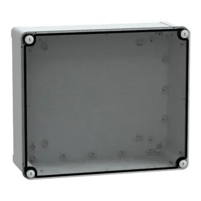Schneider Electric NSYTBP342912T – PC box IP66 IK08 RAL7035 Int.H325W275D120 Ext.H341W291D128 Transp.cover H20