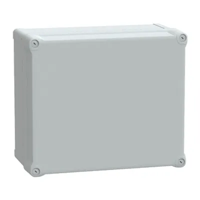 Schneider Electric NSYTBP342916H – PC box IP66 IK08 RAL7035 Int.H325W275D160 Ext.H341W291D168 opaque PC cover H60