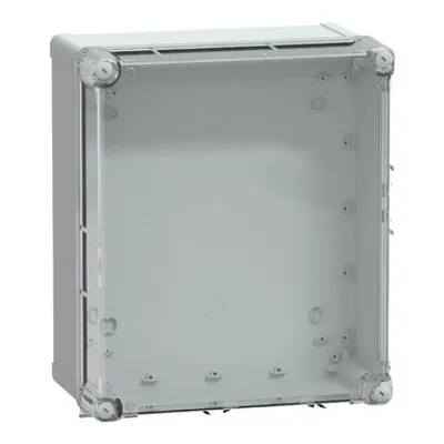 Schneider Electric NSYTBP342916HT – PC box IP66 IK08 RAL7035 Int.H325W275D160 Ext.H341W291D168mm. Transp.cover H60