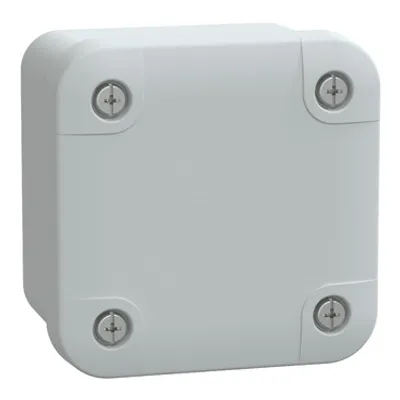 Schneider Electric NSYTBP775 – PC box IP66 IK08 RAL7035 Int.H65W65D45 Ext.H74W74D56 opaque PC cover H10