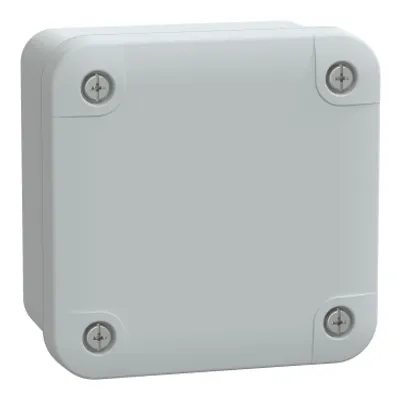Schneider Electric NSYTBP885 – PC box IP66 IK08 RAL7035 Int.H80W80D65 Ext.H89W89D51 opaque PC cover H10