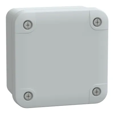 Schneider Electric NSYTBS885 – ABS industrial box, PanelSeT TBS, 89x54x89mm, int. 80x47x80mm, low plain cover, IP66, IK07, RAL 7035