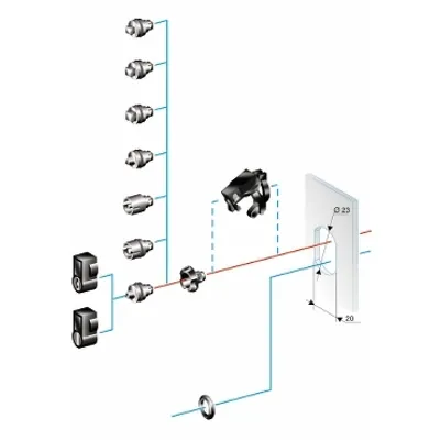 Schneider Electric NSYTDB5PLA – 5mm double bar insert for large escucheon (without handle)