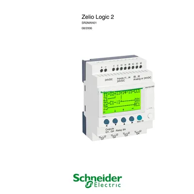 Schneider Electric SR2MAN01DE – Documentation - Zelio Logic programming on the smart relay - DE