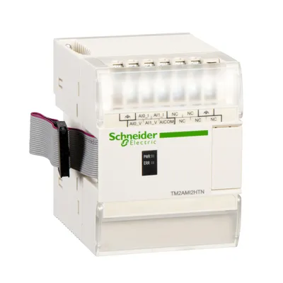 Analog input module, Modicon M238 logic controller, 2 inputs voltage/current high level, non differential