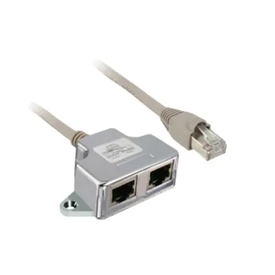 Schneider Electric VW3A8306TF03 – Modbus T tap off, Zelio Logic, 1 x RJ45 male and 2 x RJ45 female, cable 0.3m