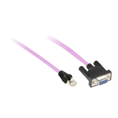 Schneider Electric VW3M3805R030 – CANopen preassembled cable, for CANopen bus, 3m, 1 x RJ45, 1 female SUB D 9