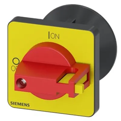 Siemens 3LD9343-5C – Selector switch, red / yellow 48x48 mm Front plate mounting Central hole mounting 22.5mm with coupling part… Siemens 3LD9343-5C – Selector switch, red / yellow 48x48 mm Front plate mounting Central hole mounting 22.5mm with coupling part…