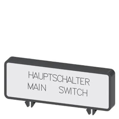 Siemens 3LD9346-1A – Additional label, German/English "Hauptschalter/Main Switch" , accessories for 3LD3 switch disconnectors Siemens 3LD9346-1A – Additional label, German/English "Hauptschalter/Main Switch" , accessories for 3LD3 switch disconnectors