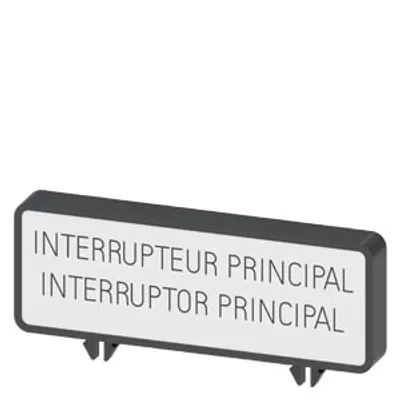 Siemens 3LD9346-2A – Additional label, French/Spanish "Interrupteur General / Interruptor Principal " Siemens 3LD9346-2A – Additional label, French/Spanish "Interrupteur General / Interruptor Principal "