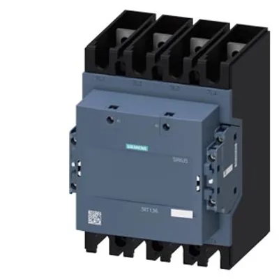 Siemens 3RT1363-6AE36 – Contactor, AC-1, 275 A/400 V/40 °C, S10, 4-pole, 24-60 V AC, 20-60 V DC, 2 NO+2 NC Siemens 3RT1363-6AE36 – Contactor, AC-1, 275 A/400 V/40 °C, S10, 4-pole, 24-60 V AC, 20-60 V DC, 2 NO+2 NC