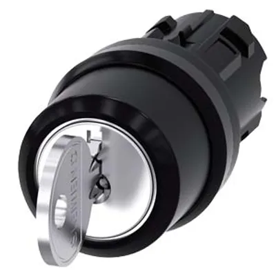 Siemens 3SU1000-4BL31-0AA0-Z X90 – RONIS key-operated switch, 22 mm, round, plastic