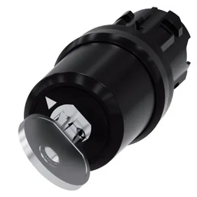 Siemens 3SU1000-5PC01-0AA0-Z Y01+Y19 – Siemens keyswitch, B, 22 mm, round, plastic, special lock