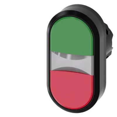 Siemens 3SU1001-3AB42-0AA0-Z Y11 – Illuminated twin pushbutton, 22 mm, round, plastic, green