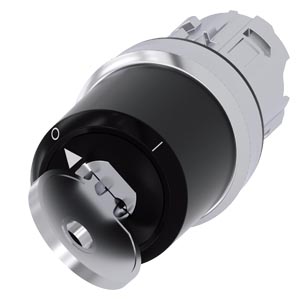 Siemens 3SU1050-5QF01-0AA0-Z X90 – Siemens keyswitch, B, 22 mm, round, metal, shiny