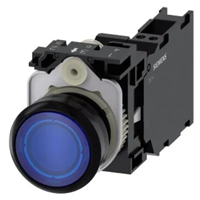 Siemens 3SU1106-0AB50-3FA0-Z Y15 – Illuminated pushbutton, 22 mm, round, plastic, blue