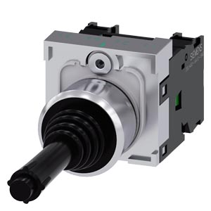 Siemens 3SU1150-7BA88-1NA0-Z Y19 – Coordinate switch, 22 mm, round, metal shiny, black