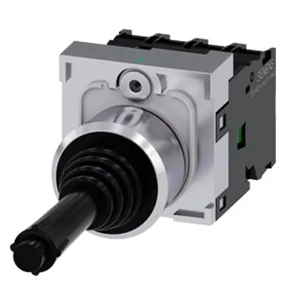 Siemens 3SU1150-7BE88-1QA0 – Coordinate switch, 22 mm, round, metal shiny, black