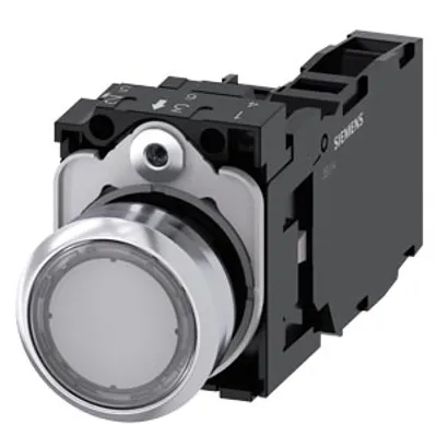 Siemens 3SU1153-0AB70-1FA0-Z Y13 – Illuminated pushbutton, 22 mm, round, metal, shiny, clear