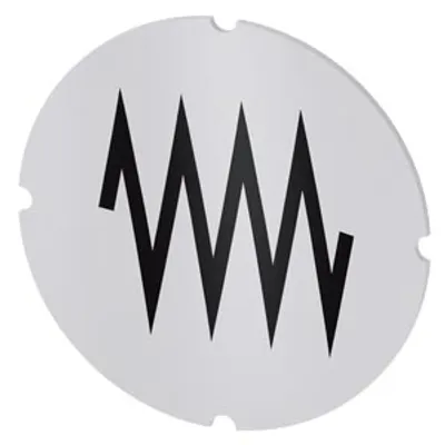 Siemens 3SU1900-0AB71-0QW0 – Inscription plate for illuminated pushbutton, round, milky with black font, with graphic symbol: feed Siemens 3SU1900-0AB71-0QW0 – Inscription plate for illuminated pushbutton, round, milky with black font, with graphic symbol: feed