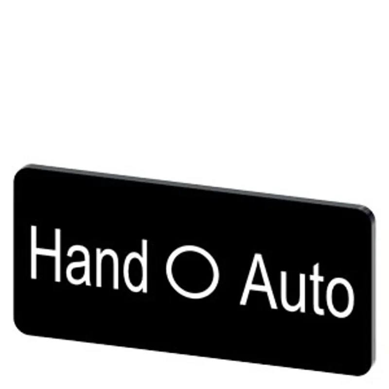 Siemens 3SU1900-0AC16-0DD0 – Labeling plate for snapping on or gluing, on label holder, label size 12.5x27 mm, black label, white font — photo 1 of 3