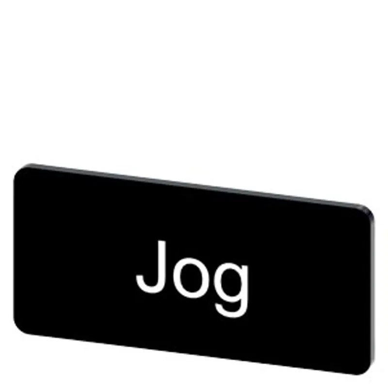Siemens 3SU1900-0AC16-0DE0 – Labeling plate for snapping on or gluing to label holder, label size 12.5x27mm, black label, white font — photo 1 of 3
