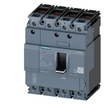 Siemens 3VA1010-3ED46-0AA0 – Circuit breaker 3VA1 IEC Frame 100 breaking capacity class N Icu=25 kA @ 415 V 4-pole, line protection TM210 Siemens 3VA1010-3ED46-0AA0 – Circuit breaker 3VA1 IEC Frame 100 breaking capacity class N Icu=25 kA @ 415 V 4-pole, line protection TM210