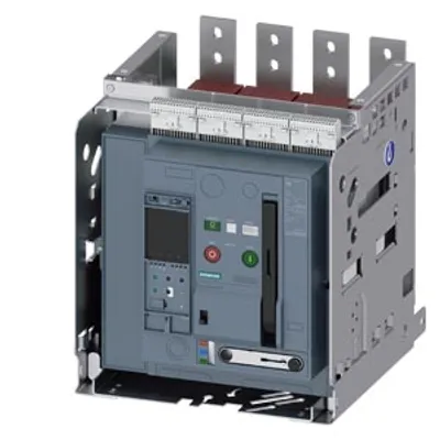 Siemens 3WA1106-2.F43-.... – Withdrawable circuit breaker with guide frame, IEC 60947-2, frame size 1, 4-poles, N-pole left Siemens 3WA1106-2.F43-.... – Withdrawable circuit breaker with guide frame, IEC 60947-2, frame size 1, 4-poles, N-pole left