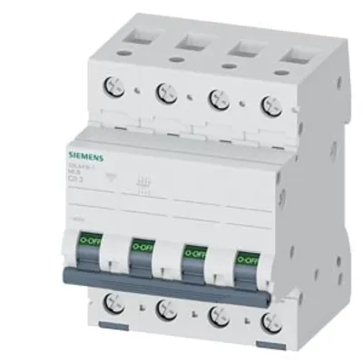 Siemens 5SL4414-7 – Miniature circuit breaker 400 V 10kA, 4-pole, C, 0.3A Siemens 5SL4414-7 – Miniature circuit breaker 400 V 10kA, 4-pole, C, 0.3A