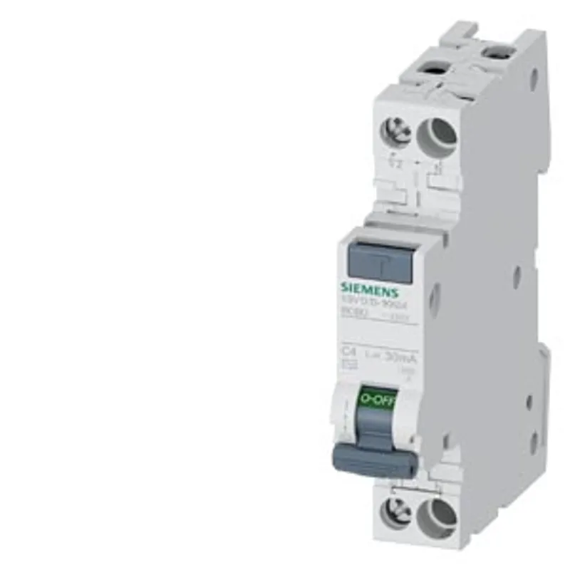 Siemens 5SV1313-1KK04-Z W01 – RCBO compact 1P+N 4.5 kA type AC 30 mA C4 Multi-unit… — photo 1 of 5