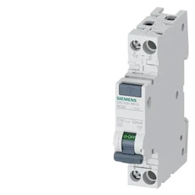 Siemens 5SV1313-1KK13 – RCBO compact 1 MW 1-pole+N 4.5 kA type AC 30 mA C13
