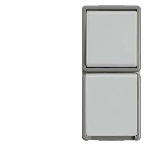 Siemens 5TA4826 – DELTA fläche IP44 Combination two-way switch and SCHUKO socket outlet with increased touch protection… — photo 1 of 2