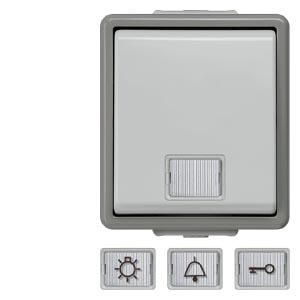 Siemens 5TD4701 – DELTA flaeche IP44, AP Dark gray/light gray pushbutton 10 A 250 V — photo 1 of 3