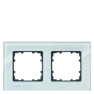 Siemens 5TG1202-0 – DELTA miro Frame 2-fold Authentic material glass crystal green without Siemens logo Dimensions 161x 90 mm — photo 1 of 2