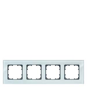 Siemens 5TG1204 – DELTA miro Frame 4-fold Authentic material glass crystal green Dimensions 303x 90 mm — photo 1 of 3